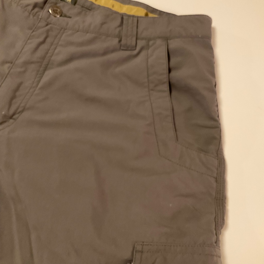 Mountain Khakis Cargo Shorts Slate Grey Side Pockets, Zip & Button, Loops, Sz 36 - Picture 4 of 13